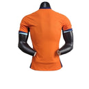 Camisa Seleção da Holanda I 24/25 - Jogador Masculina - Laranja com detalhes em azul