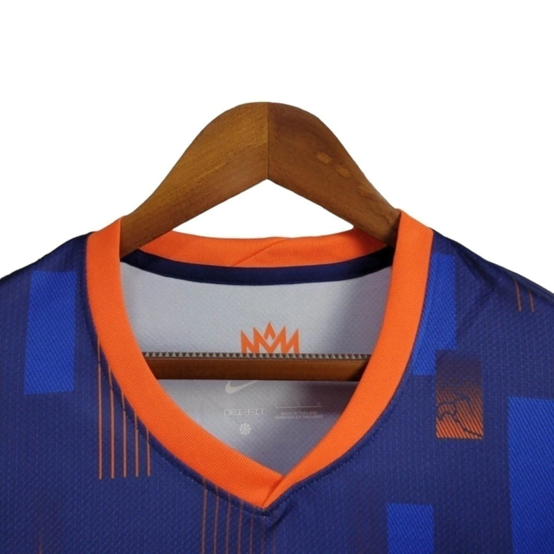 Camisa Seleção da Holanda II 24/25 - Torcedor Masculina - Azul com detalhes em laranja