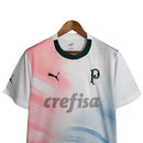 Camisa Palmeiras Edição especial 23/24 - Torcedor Masculina - Branca com detalhes em azul e rosa