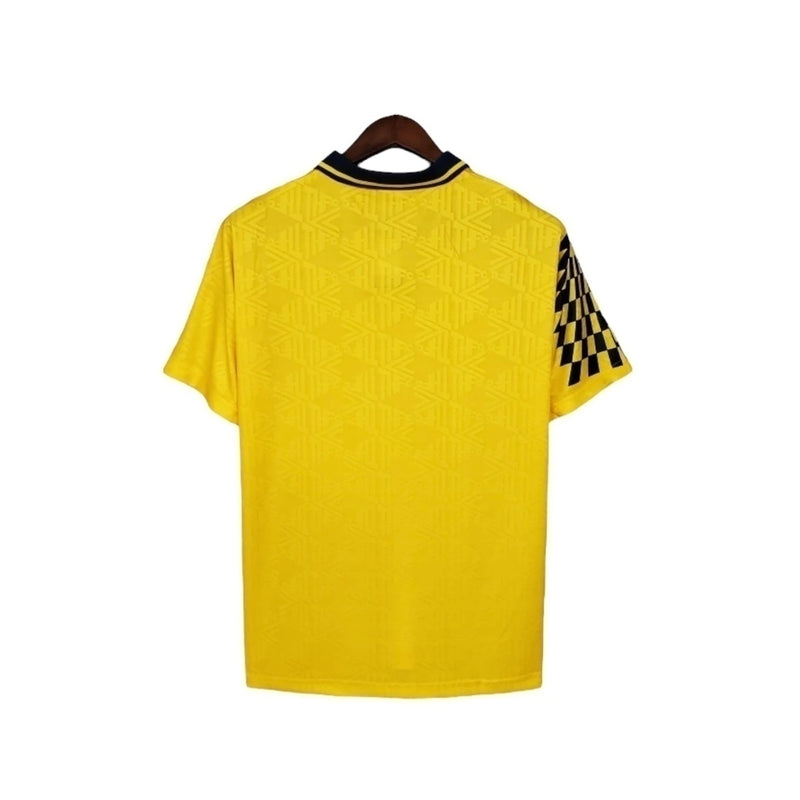 Camisa Tottenham II Retrô 92/94 - Masculina - Amarela com detalhes em azul e cinza