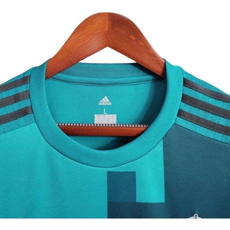 Camisa Retrô Real Madrid I 2017/2018 manga longa - Masculina - Verde com detalhes em azul