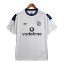 Camisa Retrô Manchester United II 99/00 - Masculina - Branca com detalhes em azul