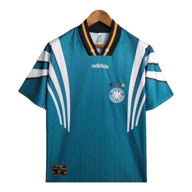 Camisa Retrô Seleção da Alemanha II 1996 - Masculina - Verde com detalhes em branco