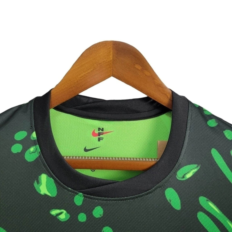 Camisa Nigéria II 24/25 - Torcedor Masculina - Preta com detalhes em verde