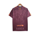 Camisa Retrô Barcelona 2018/2019 - Masculina - Vinho com detalhes em laranja