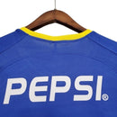 Camisa Retrô Boca Juniors 2003/2004 manga longa - Masculina - Azul com detalhes em amarelo