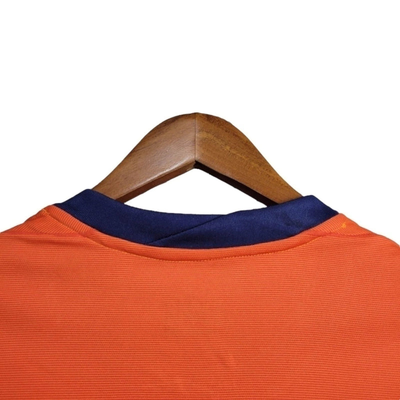 Camisa Seleção da Holanda I 24/25 - Torcedor Masculina - Laranja com detalhes em azul