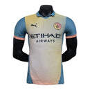 Camisa Manchester City Third 2024/25 Jogador Masculino - Creme, Azul e Rosa