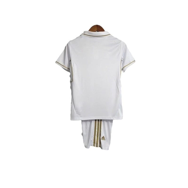Kit Infantil Retrô Real Madrid 11/12 - Branca