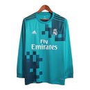 Camisa Retrô Real Madrid I 2017/2018 manga longa - Masculina - Verde com detalhes em azul