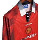 Camisa Manchester United 1996 Umbro - Manga Longa - Vermelho