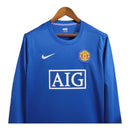 Camisa Retrô Manchester United II 2008/2009 manga longa - Torcedor Masculina - Azul