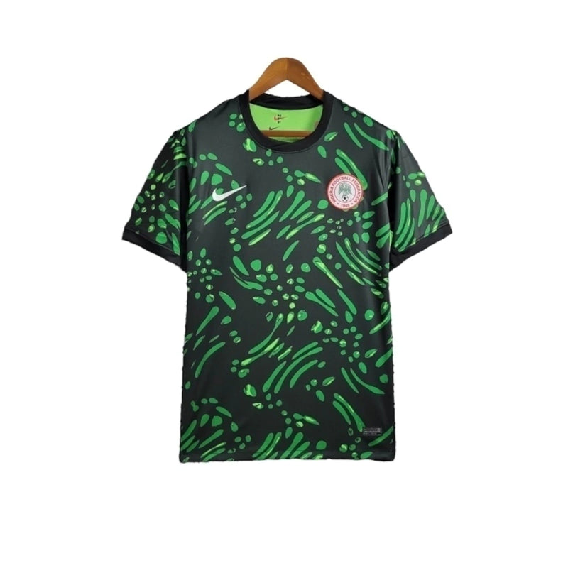 Camisa Nigéria II 24/25 - Torcedor Masculina - Preta com detalhes em verde