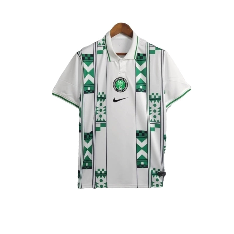 Camisa Nigéria 24/25 - Torcedor Masculina - Branca com detalhes em verde