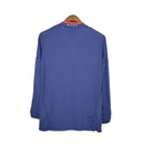 Camisa Retrô Seleção da Espanha II 2010 manga longa - Masculina - Azul com detalhes em amarelo e laranja