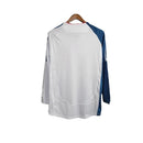 Camisa Retrô Liverpool II 2006/2007 manga longa - Masculina - Branca com detalhes em azul e com patrocínio