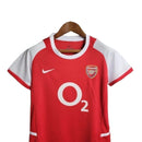 Kit Infantil Retrô Arsenal I 2002/2004 - Vermelho com detalhes em branco