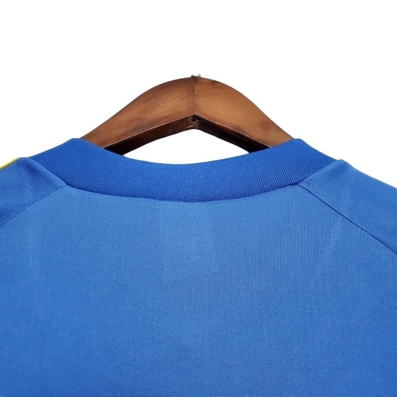 Camisa Retrô Boca Juniors I 1981 manga longa - Masculina - Azul com detalhes em amarelo