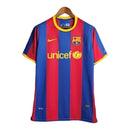 Camisa Retrô Barcelona I 10/11 - Masculina - Azul e vermelha com detalhes em amarelo