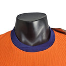Camisa Seleção da Holanda I 24/25 - Jogador Masculina - Laranja com detalhes em azul