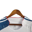 Camisa Retrô Liverpool II 2006/2007 manga longa - Masculina - Branca com detalhes em azul e com patrocínio