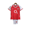 Kit Infantil Retrô Arsenal I 2002/2004 - Vermelho com detalhes em branco