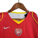 Kit Infantil Retrô Arsenal I 2004/2005 - Vermelho com detalhes em branco e amarelo