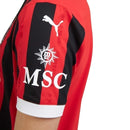 Camisa AC Milan I 24/25 - Torcedor Masculina - Vermelha e preta com detalhes em branco
