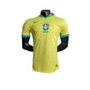Camisa Seleção Brasileira I 24/25 - Jogador Masculina - Amarela com detalhes em verde