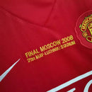 Camisa Retrô Manchester United + Pacth 2007/2008 manga longa - Masculina Nike - Vermelha com detalhes em branco
