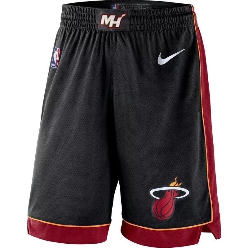 Bermuda NBA Miami Heat Nike Authentic - Preta e Grená