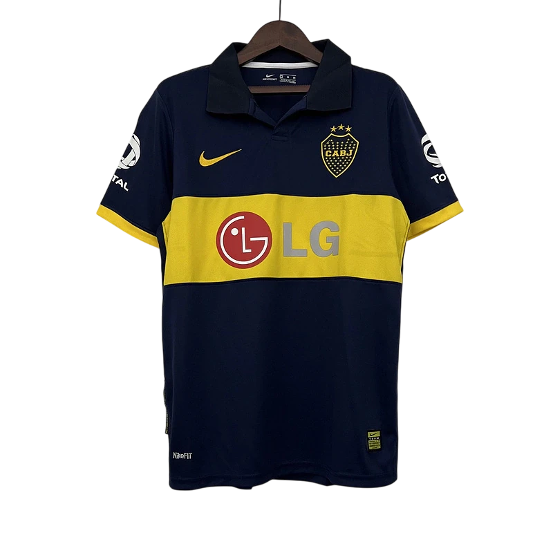 Camisa Boca Juniors Retrô 2009/10 Torcedor Masculina - Azul e amarelo