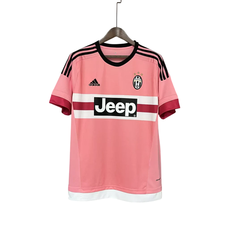 Camisa Retrô Juventus 2015/2016 - Masculina - Rosa com detalhes em preto
