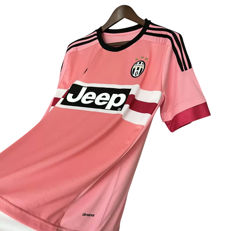 Camisa Retrô Juventus 2015/2016 - Masculina - Rosa com detalhes em preto